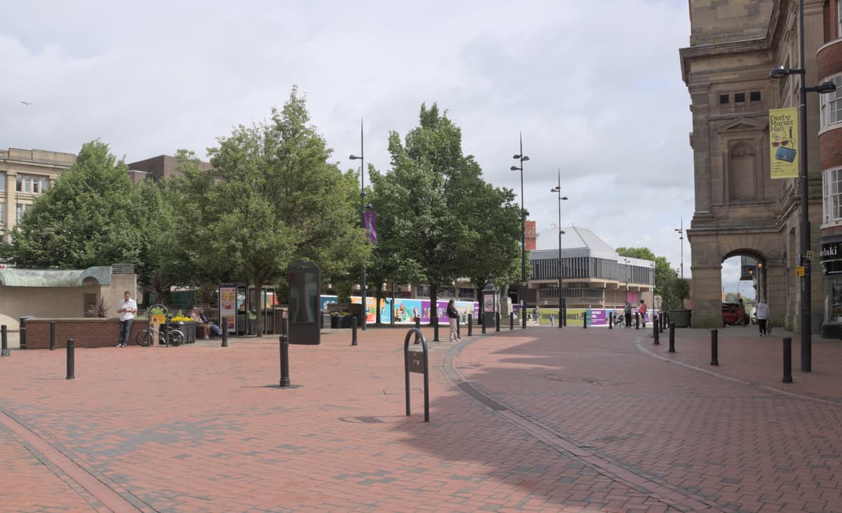 Market Place, Derby, beside the Market Hall